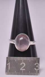 ROSE QUARTZ RING set in STERLING SILVER, SIZE R/9 J195