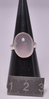 ROSE QUARTZ RING set in STERLING SILVER, SIZE L/6 J204