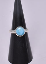 LARIMAR RING set in STERLING SILVER, SIZE M/6.5 J202