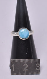 LARIMAR RING set in STERLING SILVER, SIZE M/6.5 J202