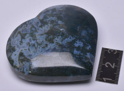 MOSS AGATE HEART P543