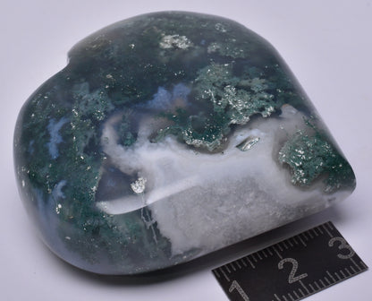 MOSS AGATE HEART P542