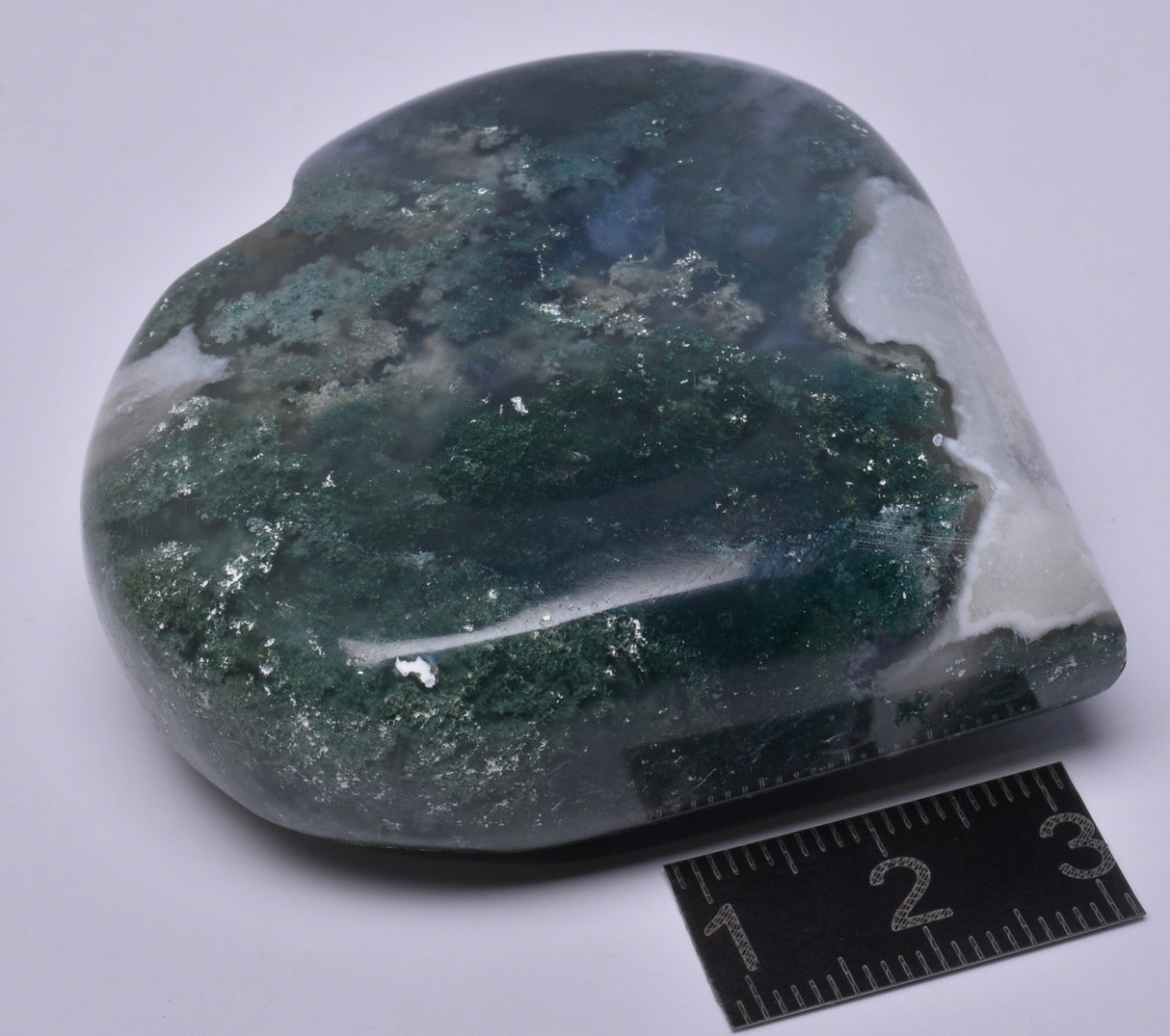 MOSS AGATE HEART P542
