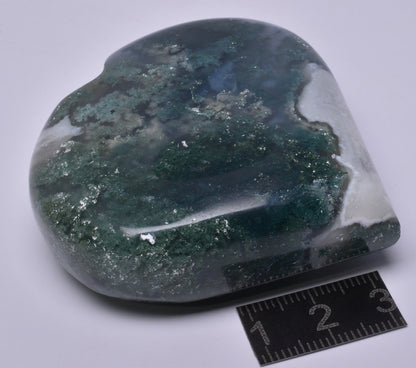 MOSS AGATE HEART P542