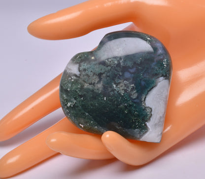 MOSS AGATE HEART P542