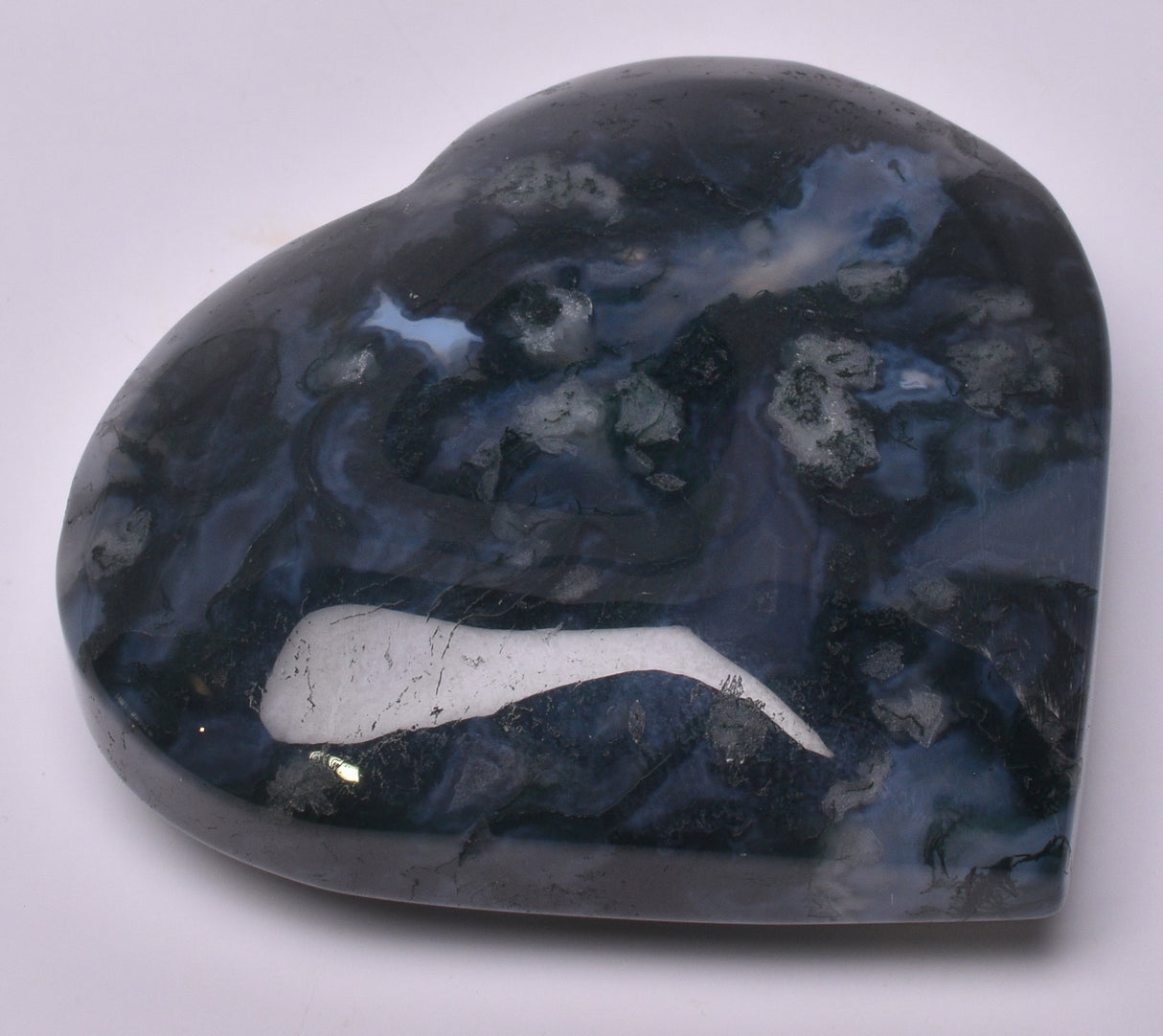 MOSS AGATE HEART P447