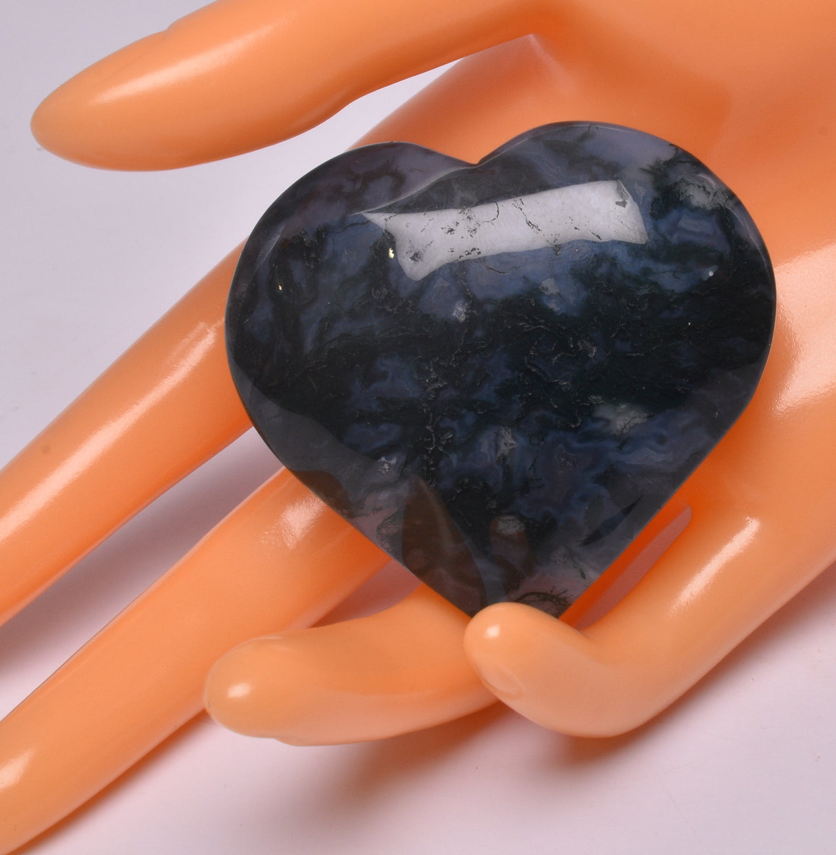MOSS AGATE HEART P447