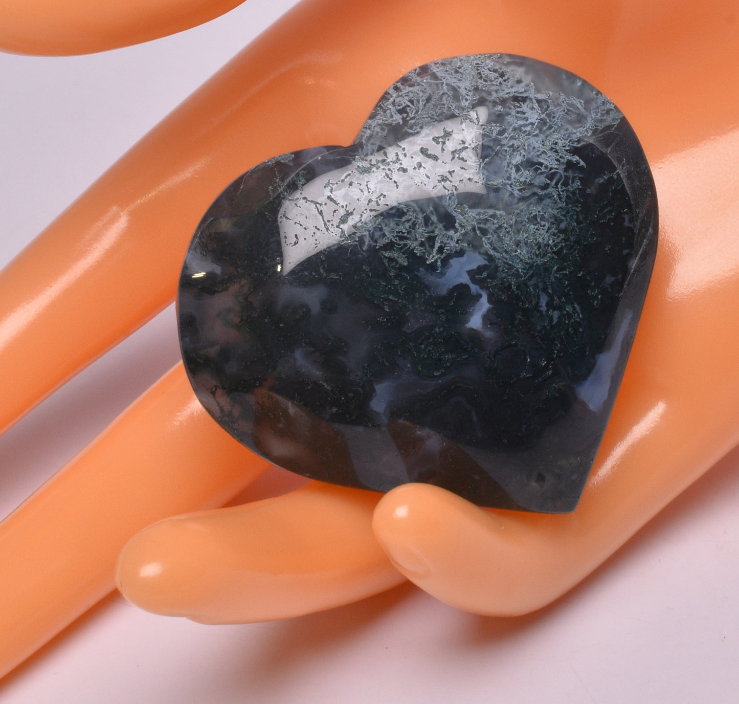 MOSS AGATE HEART P446