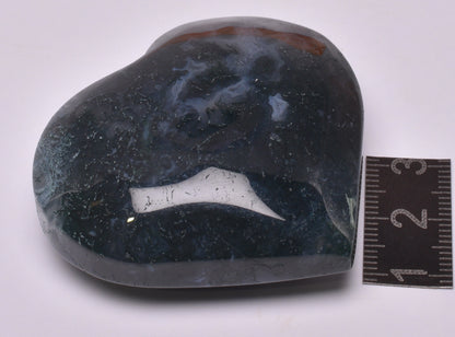 MOSS AGATE HEART P446