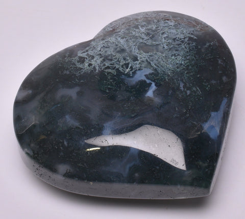 MOSS AGATE HEART P446