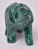 MALACHITE CRYSTAL ELEPHANT CARVING P810