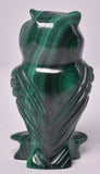 MALACHITE CRYSTAL OWL CARVING 7.5 cm P814