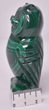 MALACHITE CRYSTAL OWL CARVING 7.5 cm P814