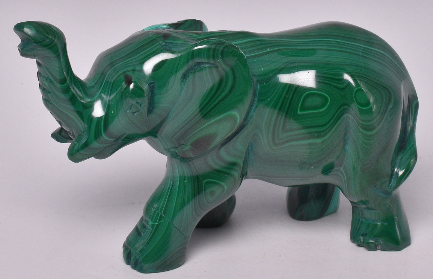 MALACHITE CRYSTAL ELEPHANT CARVING P830