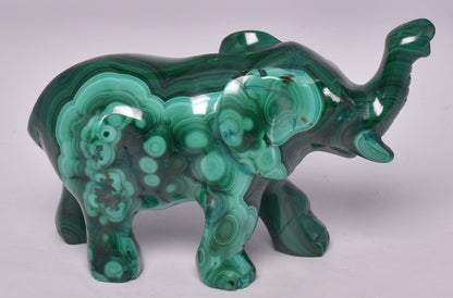 MALACHITE CRYSTAL ELEPHANT CARVING P830