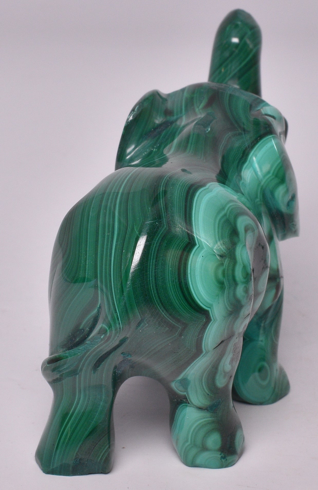 MALACHITE CRYSTAL ELEPHANT CARVING P830