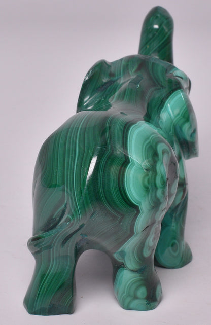 MALACHITE CRYSTAL ELEPHANT CARVING P830