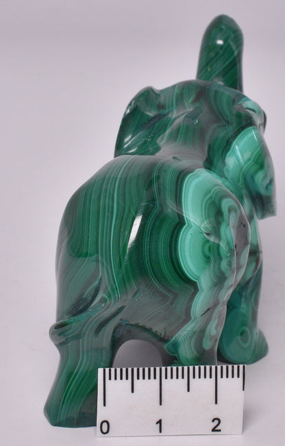 MALACHITE CRYSTAL ELEPHANT CARVING P830