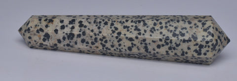 DALMATIAN JASPER CRYSTAL DOUBLE POINT P494