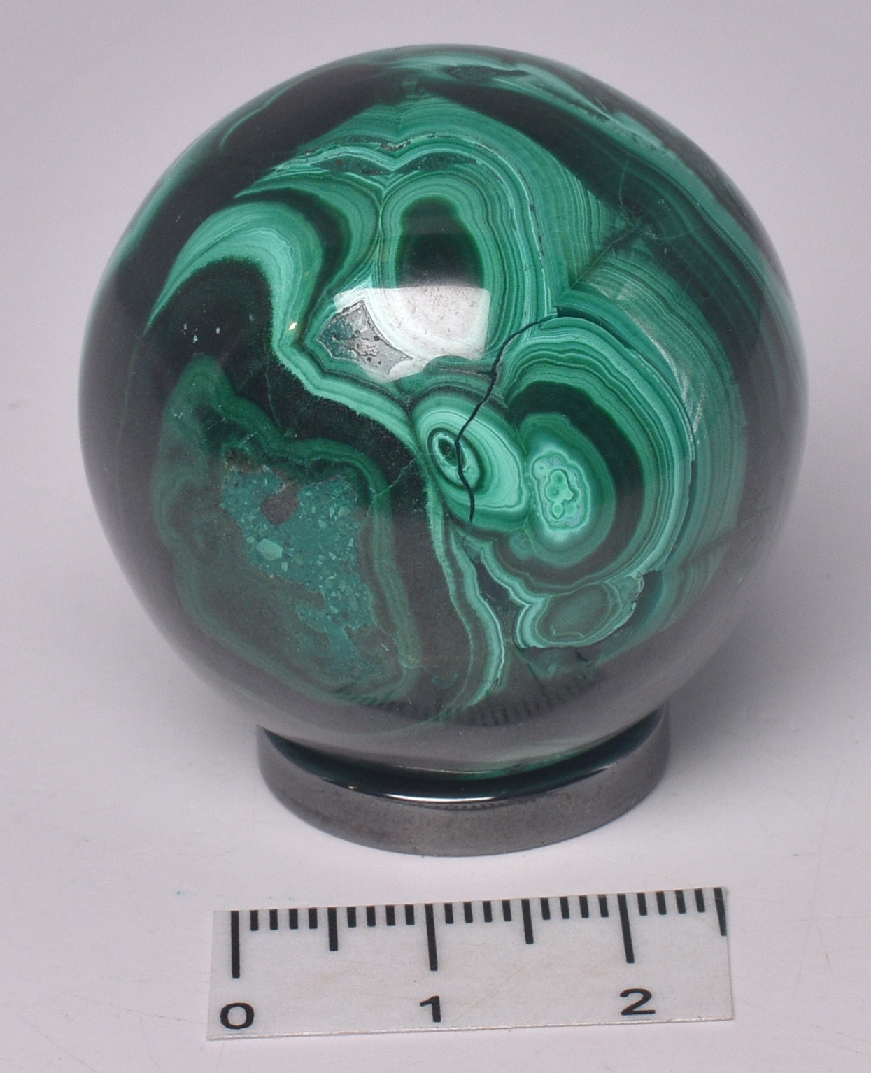 MALACHITE CRYSTAL SPHERE P584