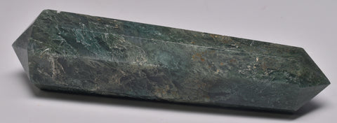 MOSS AGATE DOUBLE POINT WAND P497