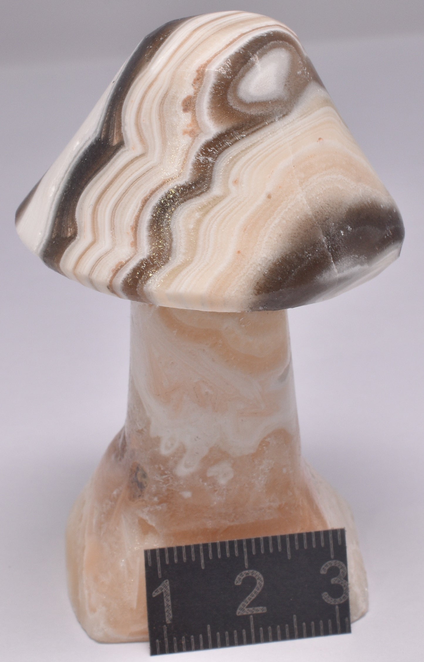 ARAGONITE MUSHROOM CARVING P618