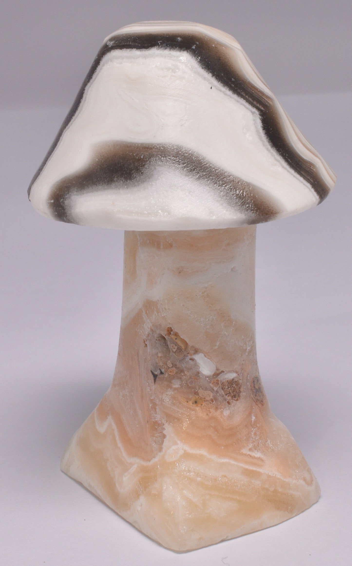ARAGONITE MUSHROOM CARVING P618