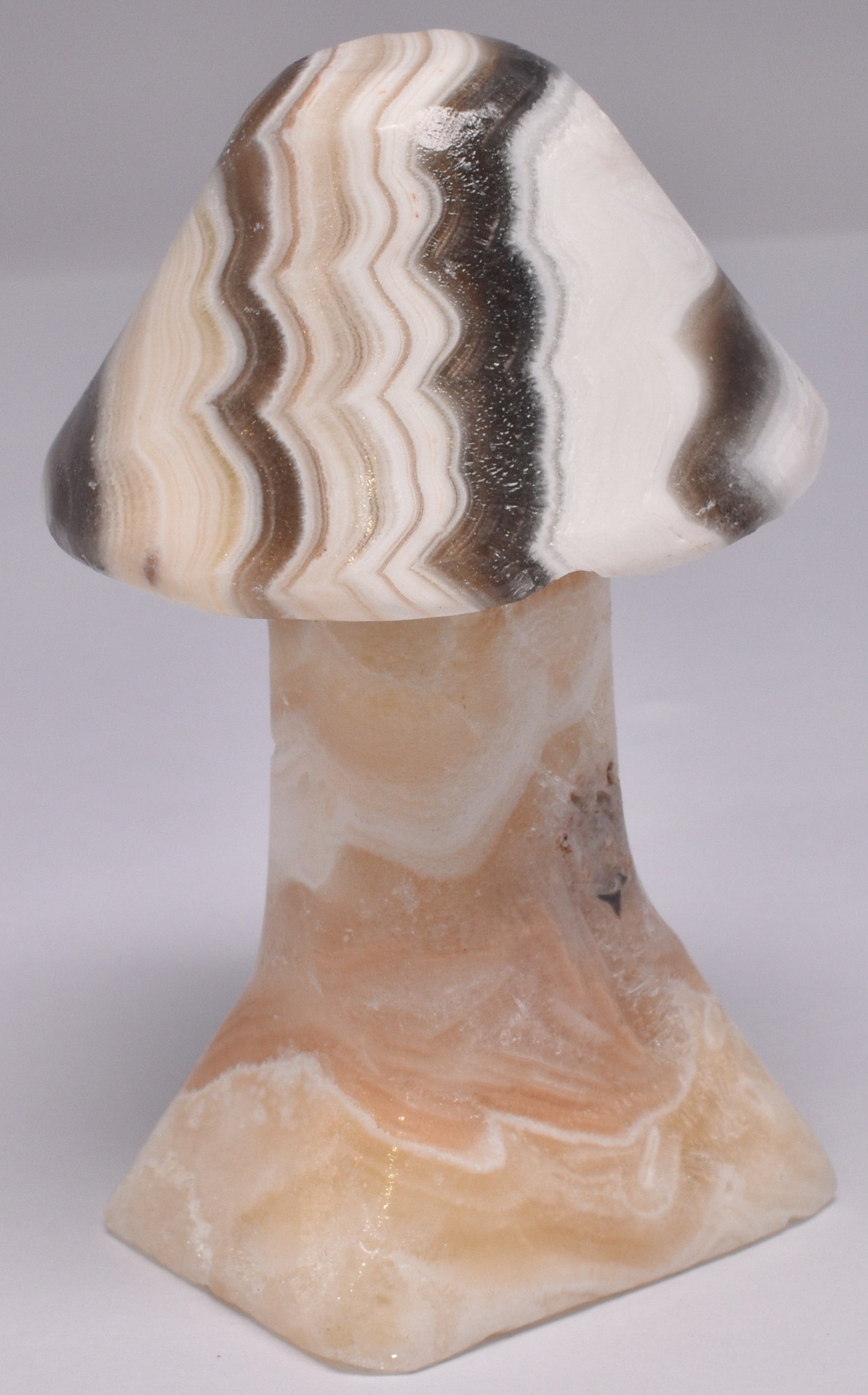 ARAGONITE MUSHROOM CARVING P618