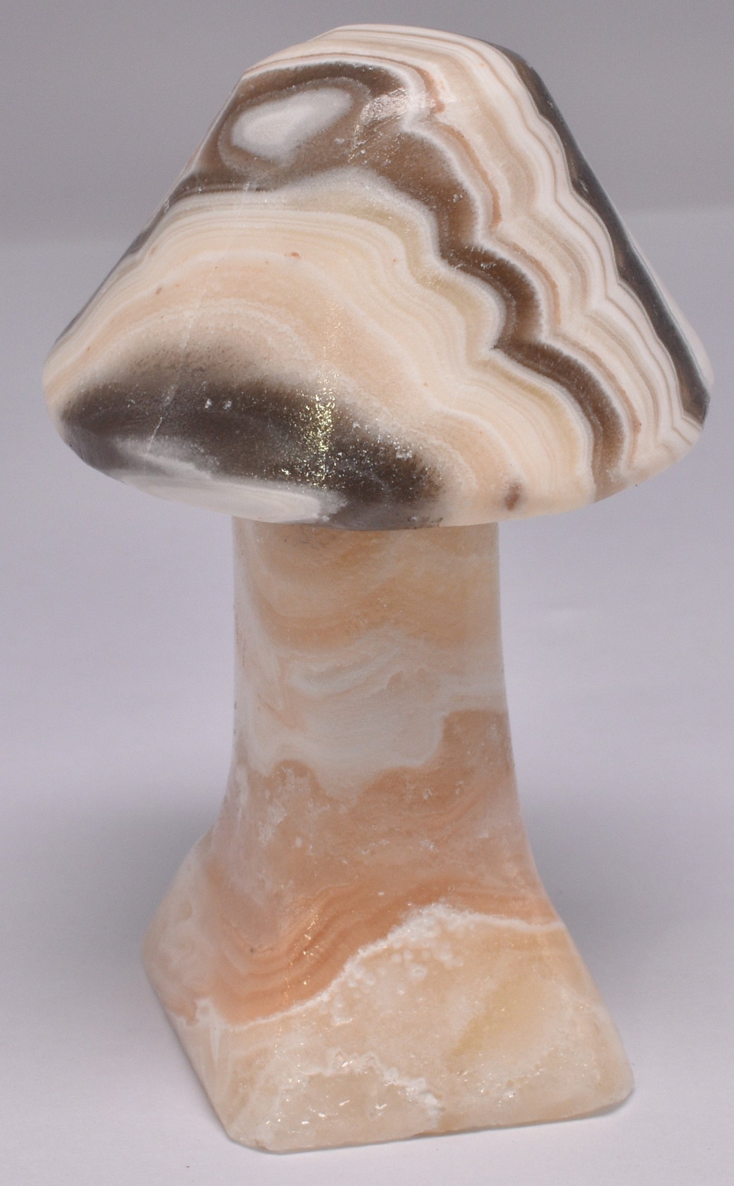 ARAGONITE MUSHROOM CARVING P618