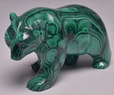 MALACHITE CRYSTAL BEAR CARVING P498