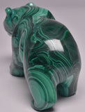 MALACHITE CRYSTAL BEAR CARVING P498