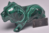 MALACHITE CRYSTAL LION CARVING P834