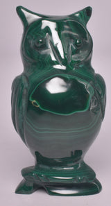 MALACHITE CRYSTAL OWL CARVING P847
