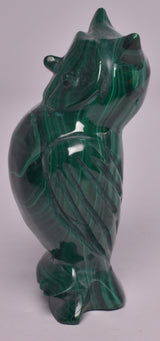 MALACHITE CRYSTAL OWL CARVING P847
