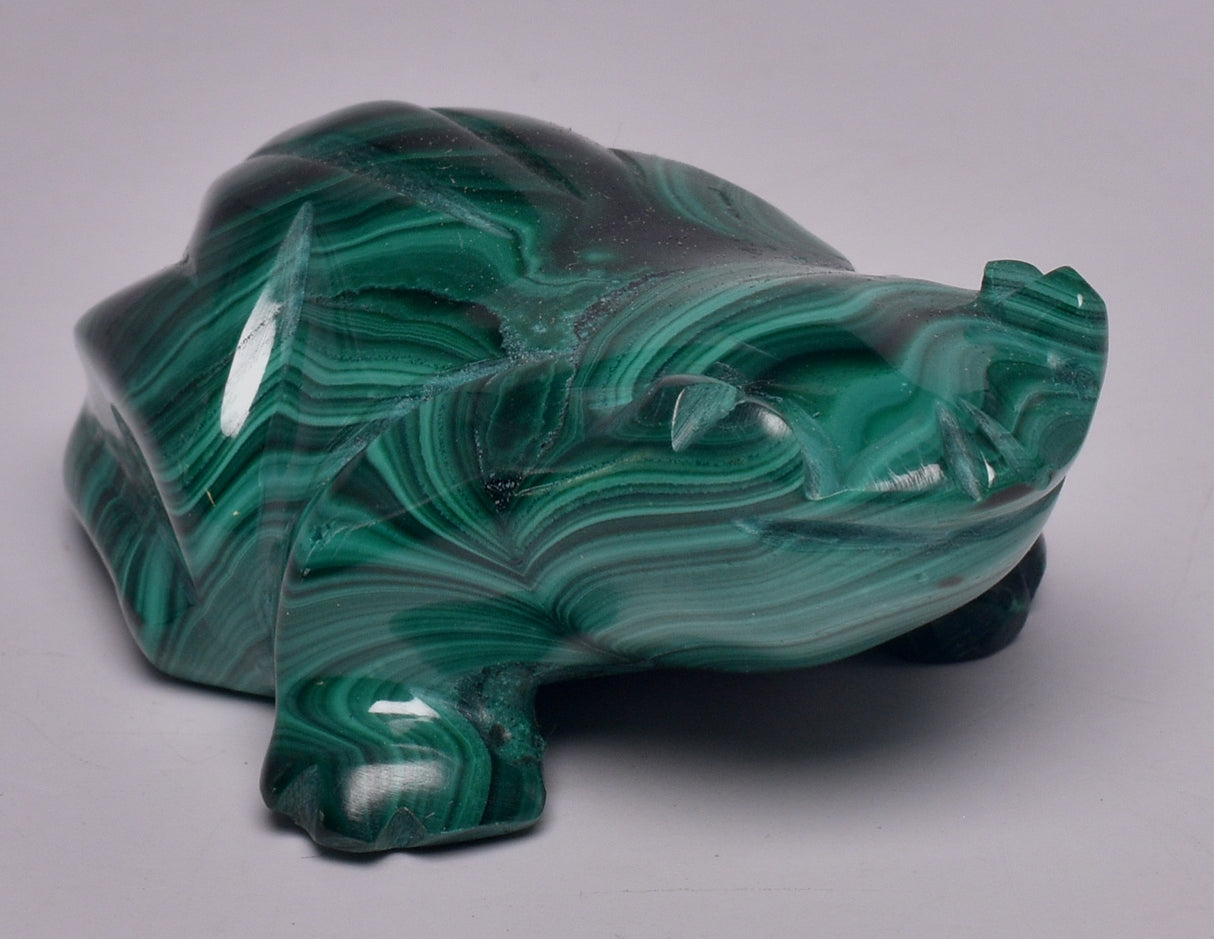 MALACHITE CRYSTAL FROG CARVING P843