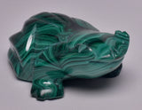 MALACHITE CRYSTAL FROG CARVING P1060