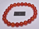 CARNELIAN POLISHED CRYSTAL BRACELET J260
