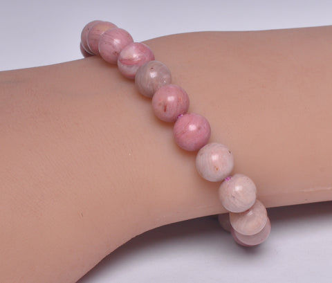 RHODOCHROSITE POLISHED CRYSTAL BRACELET J262