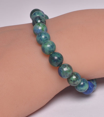 AZURITE POLISHED CRYSTAL BRACELET J263