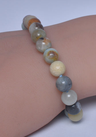 AMAZONITE  POLISHED CRYSTAL BRACELET J264