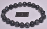 LARVIKITE POLISHED CRYSTAL BRACELET J276