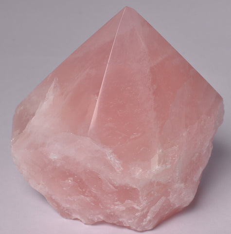 ROSE QUARTZ CRYSTAL 6 SIDED POINT GENERATOR P138