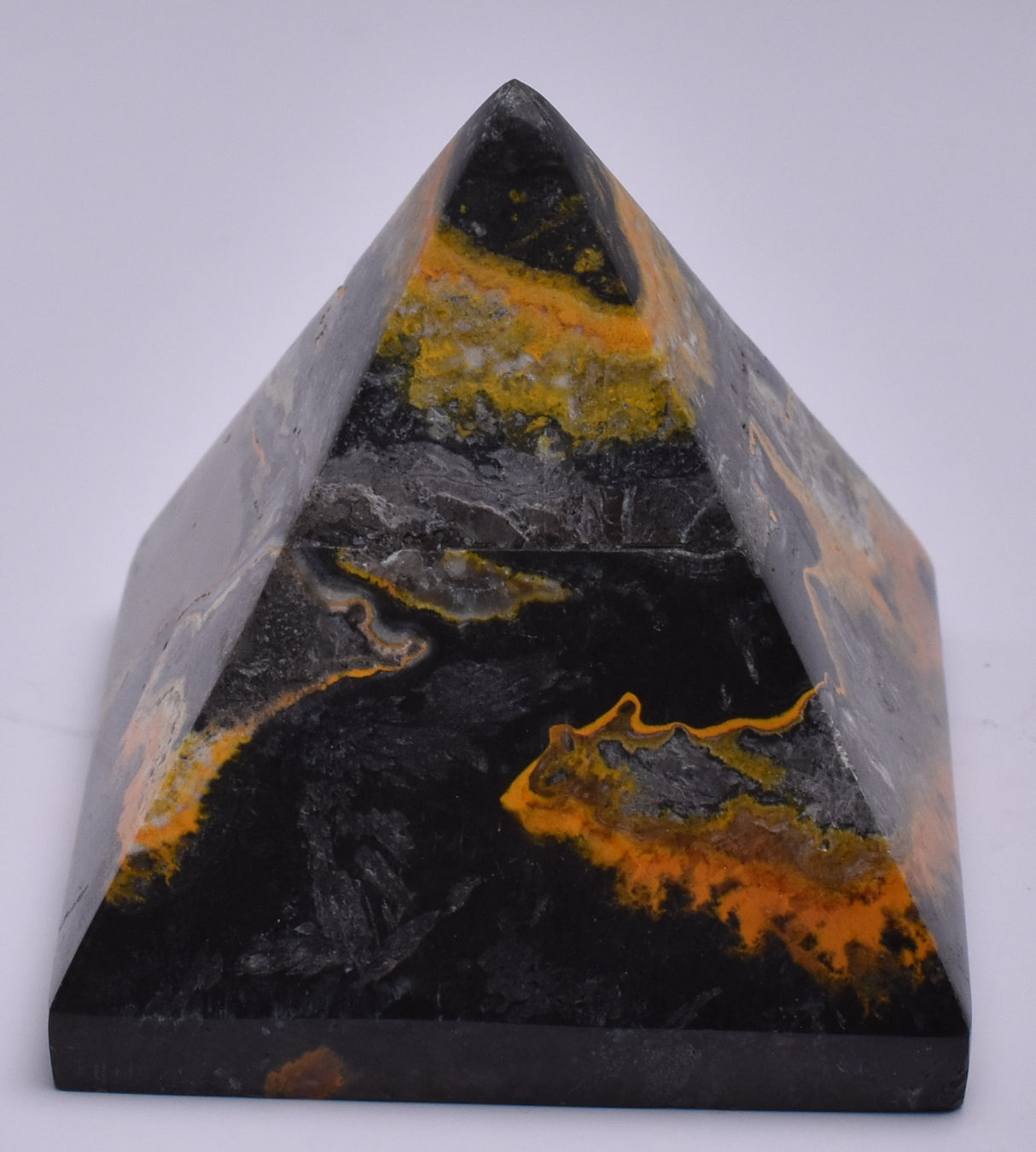BUMBLEBEE JASPER CRYSTAL PYRAMID CARVING 5 CM P754
