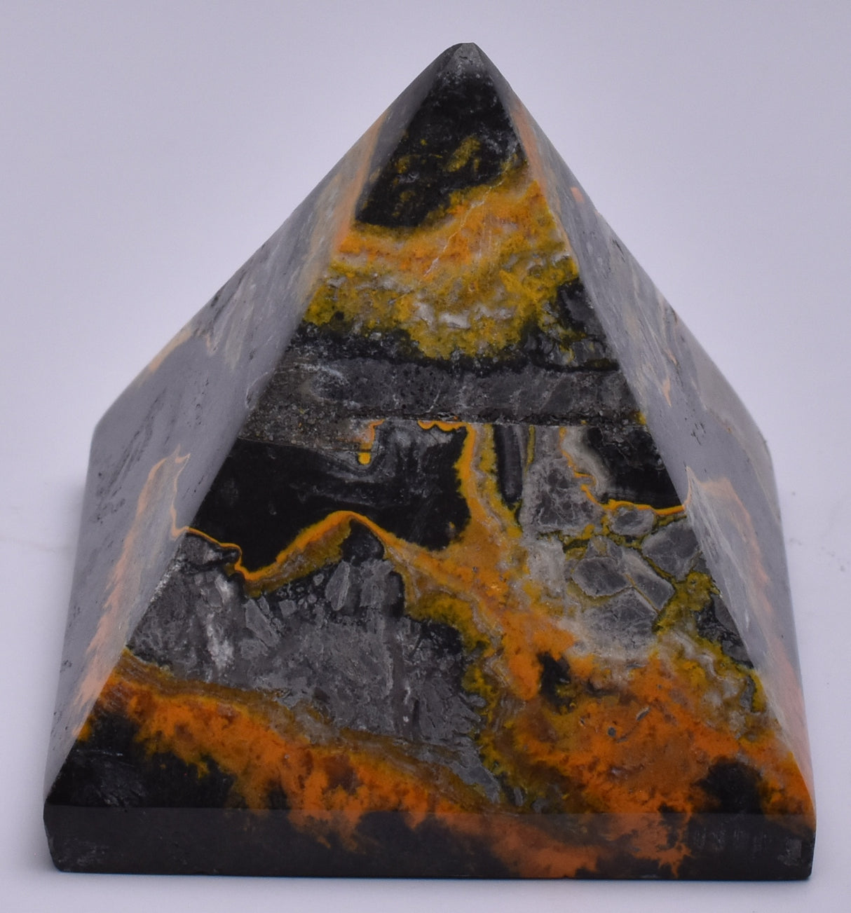 BUMBLEBEE JASPER CRYSTAL PYRAMID CARVING 5 CM P754