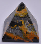 BUMBLEBEE JASPER CRYSTAL PYRAMID CARVING 5 CM P754