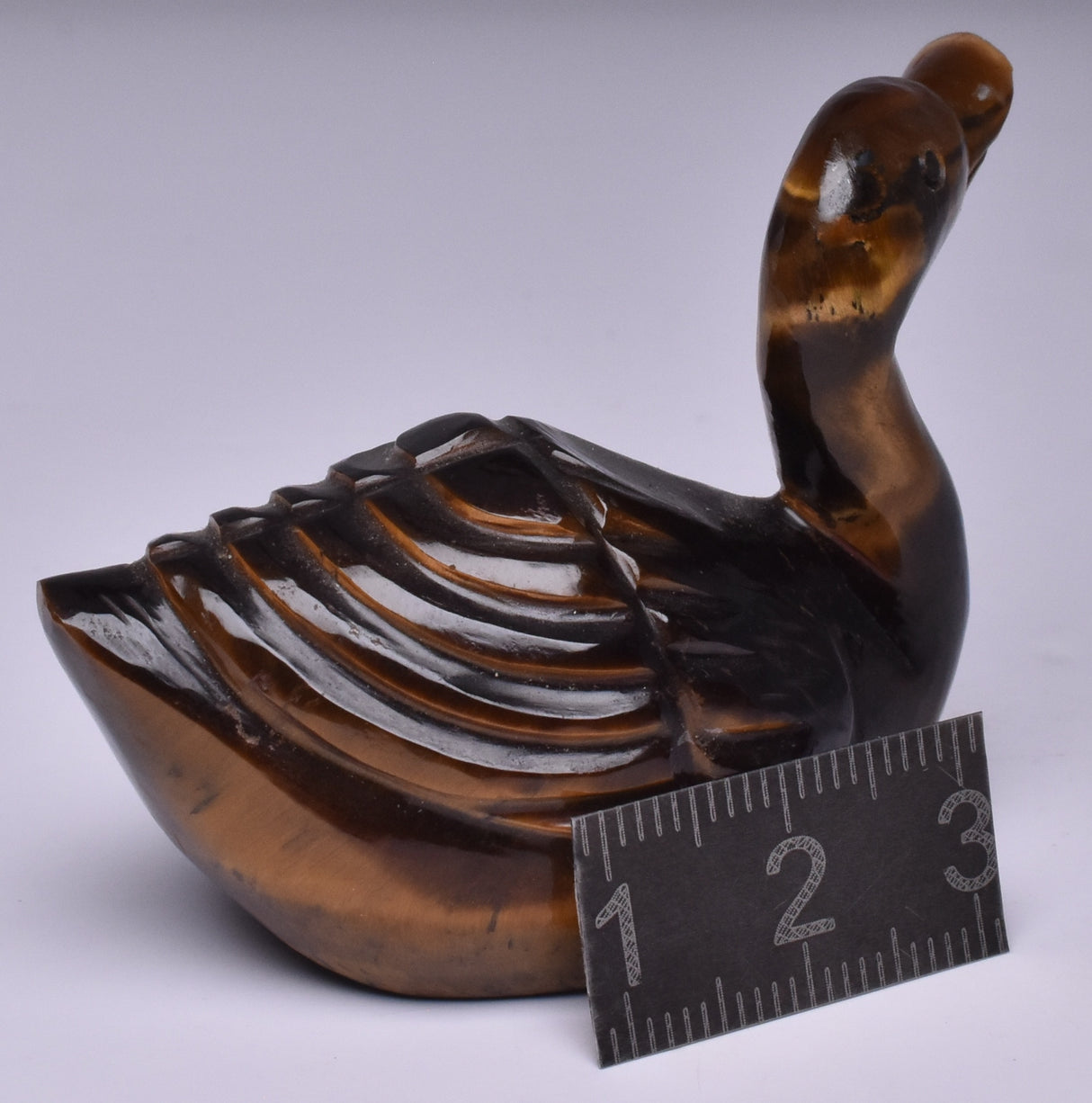 TIGER EYE CRYSTAL CARVED DUCK P408