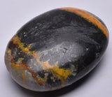 BUMBLEBEE MICROBIALITE JASPER POLISHED PALM STONE, INDONESIA P772