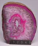 Agate, Dyed, Polished Geode Sliced from Brazil P327