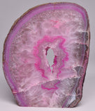 Agate, Dyed, Polished Geode Sliced from Brazil P327