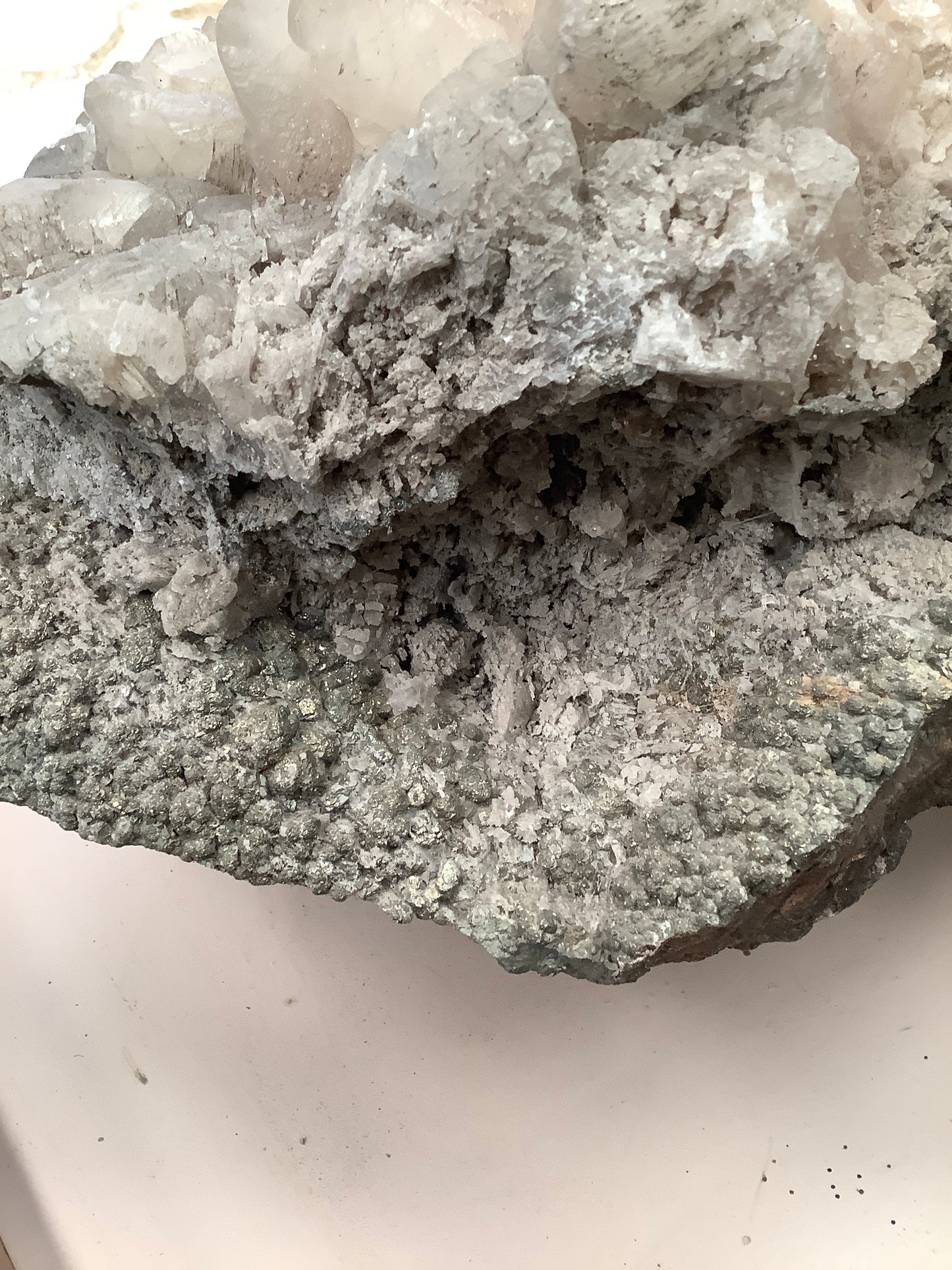 Crystal Cluster Calcite and Marcasite